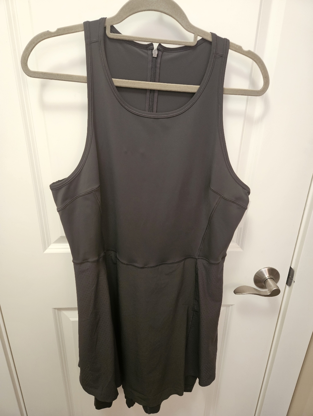 Lululemon nulux Running Tank Skort Dress in Grafite Gray